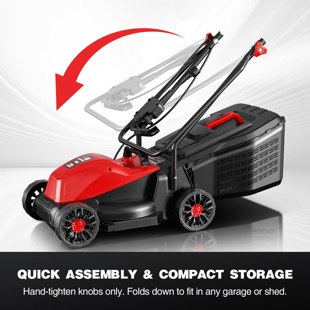 14" Corded Electric Lawn Mower with 3-Position Height Adjustment M500821