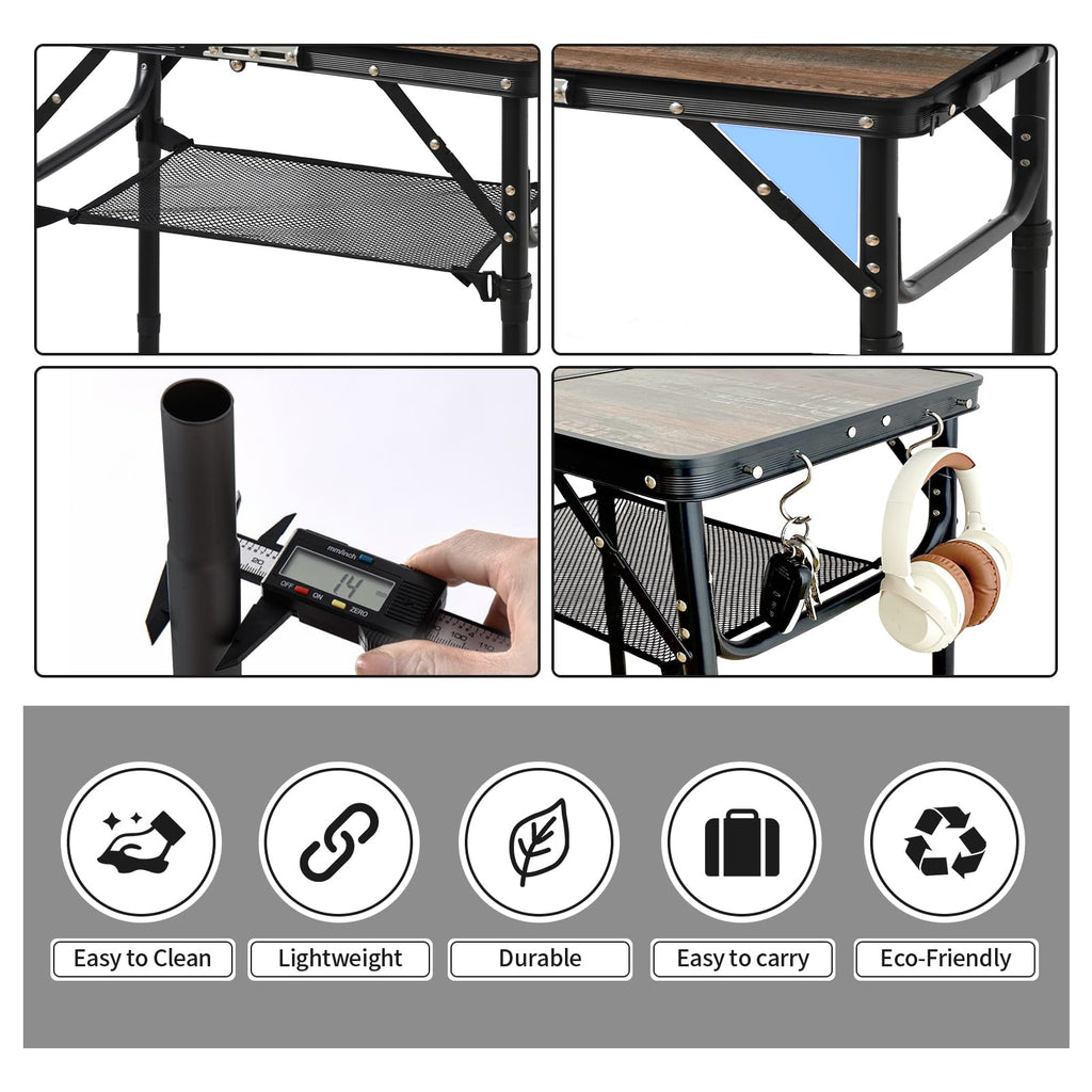 Folding Picnic Table 2ft Portable Camping Table Z2458