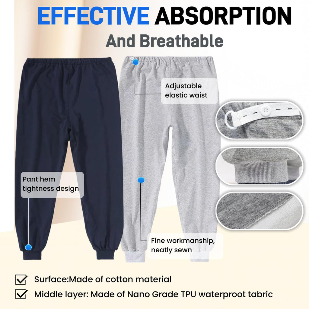 Waterproof Adjustable Incontinence Trousers Blue 3XL B4952
