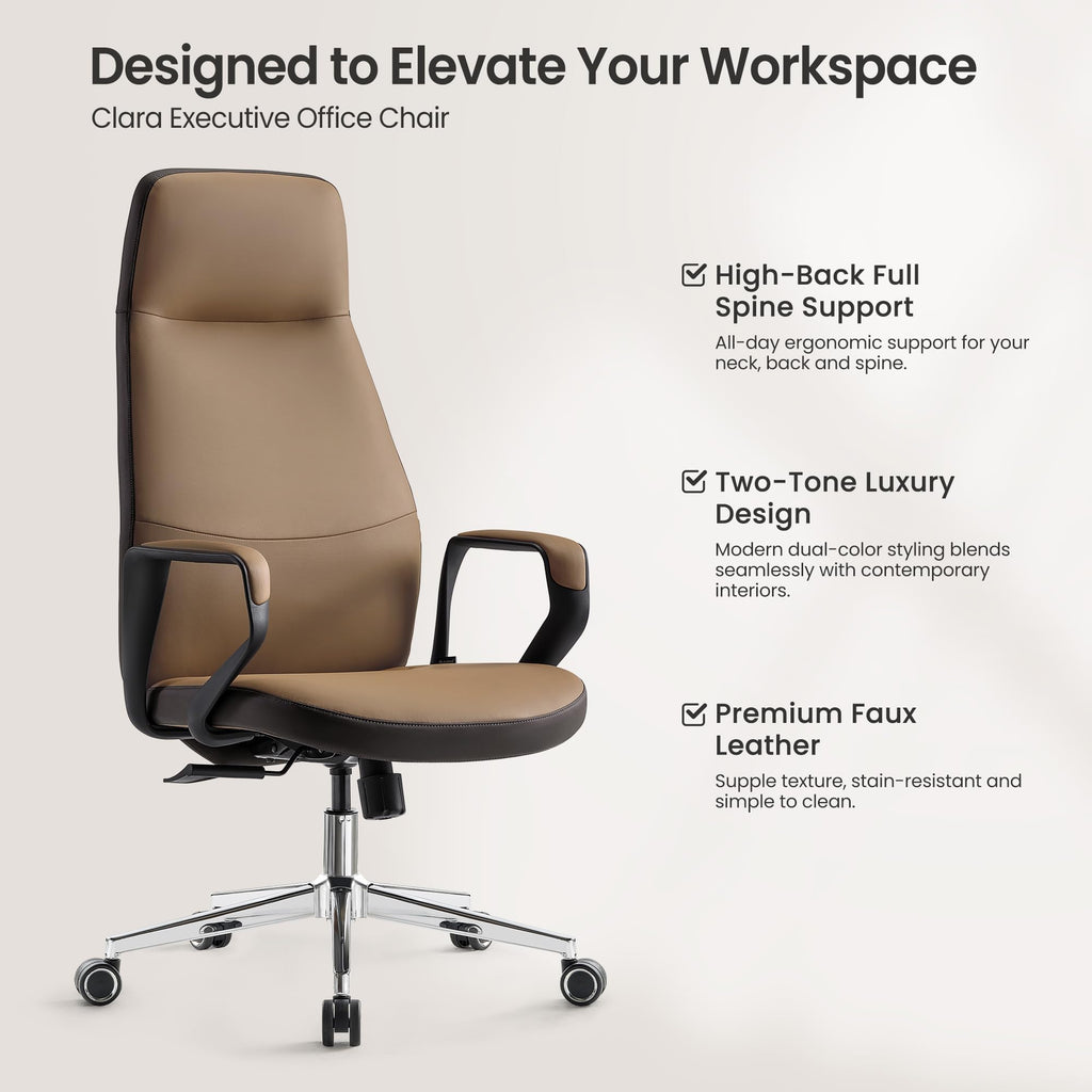 Brown Leather Executive Office Chair P117231
