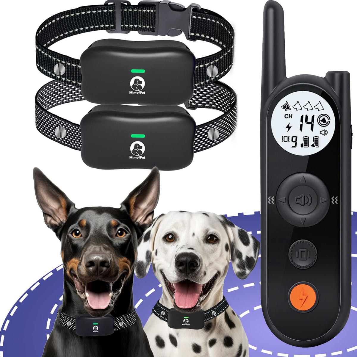 Wireless Dog Fence for 2 Dogs with Waterproof Collar L791322