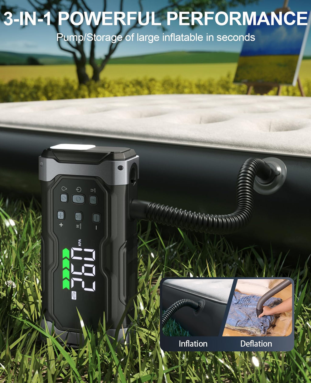 12V Portable Car Jump Starter with 150PSI Air Compressor G820