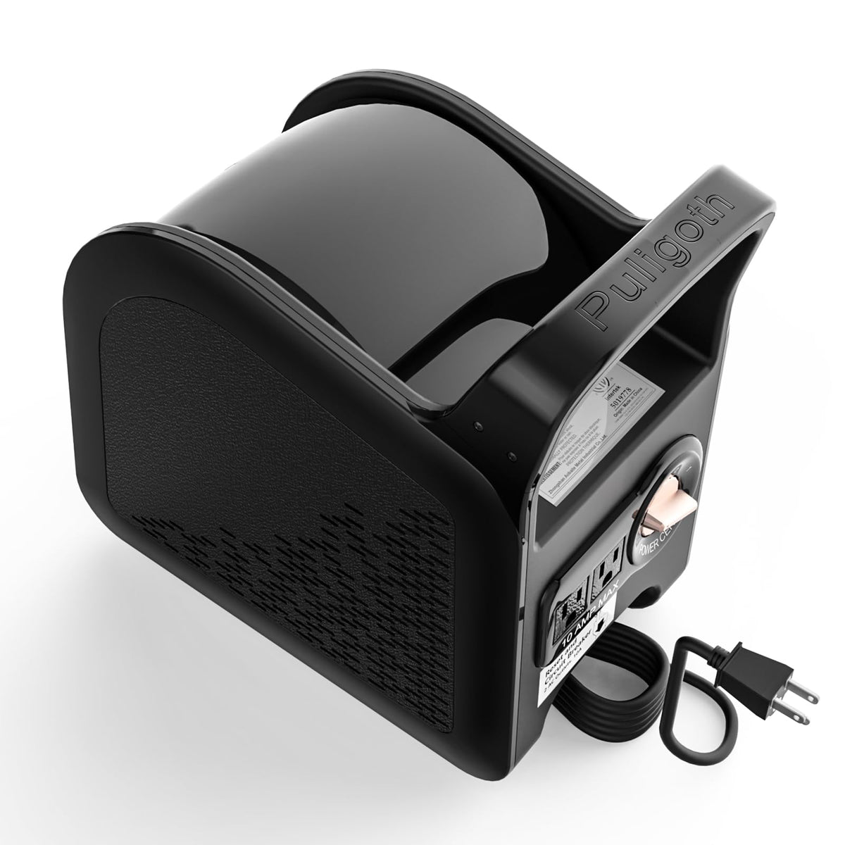 Portable High Velocity Floor Fan with 3 Speeds, Black W582