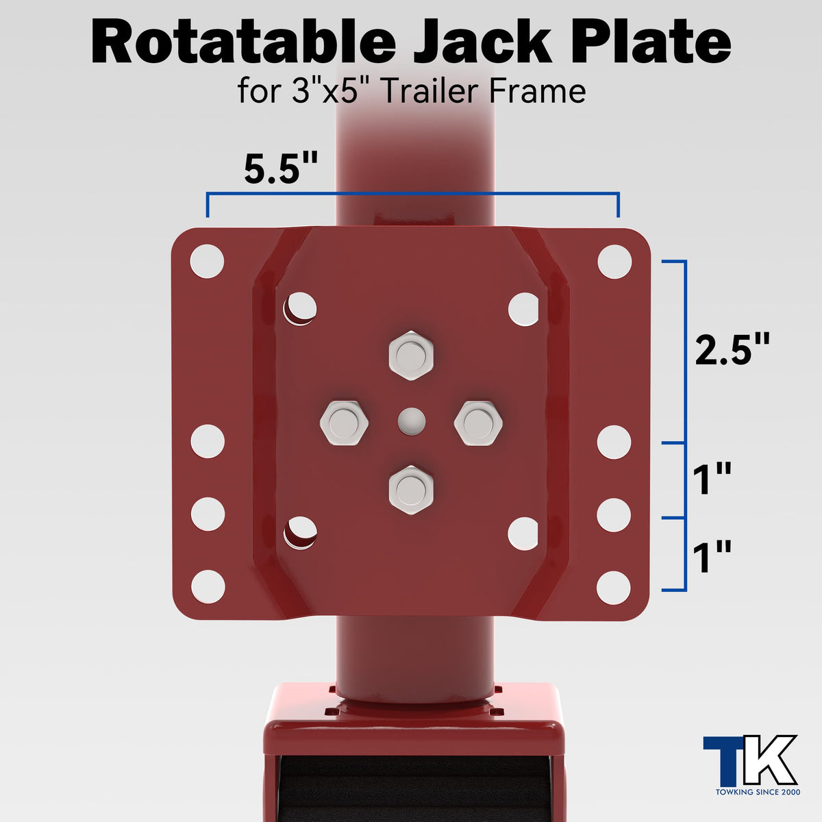 2000 lbs Swivel Trailer Jack with 8" Wheel V500