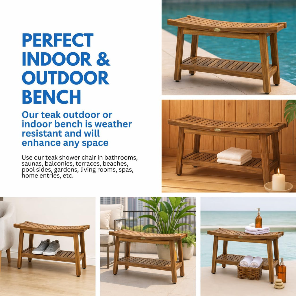 30-Inch Teak Shower Bench Y18324