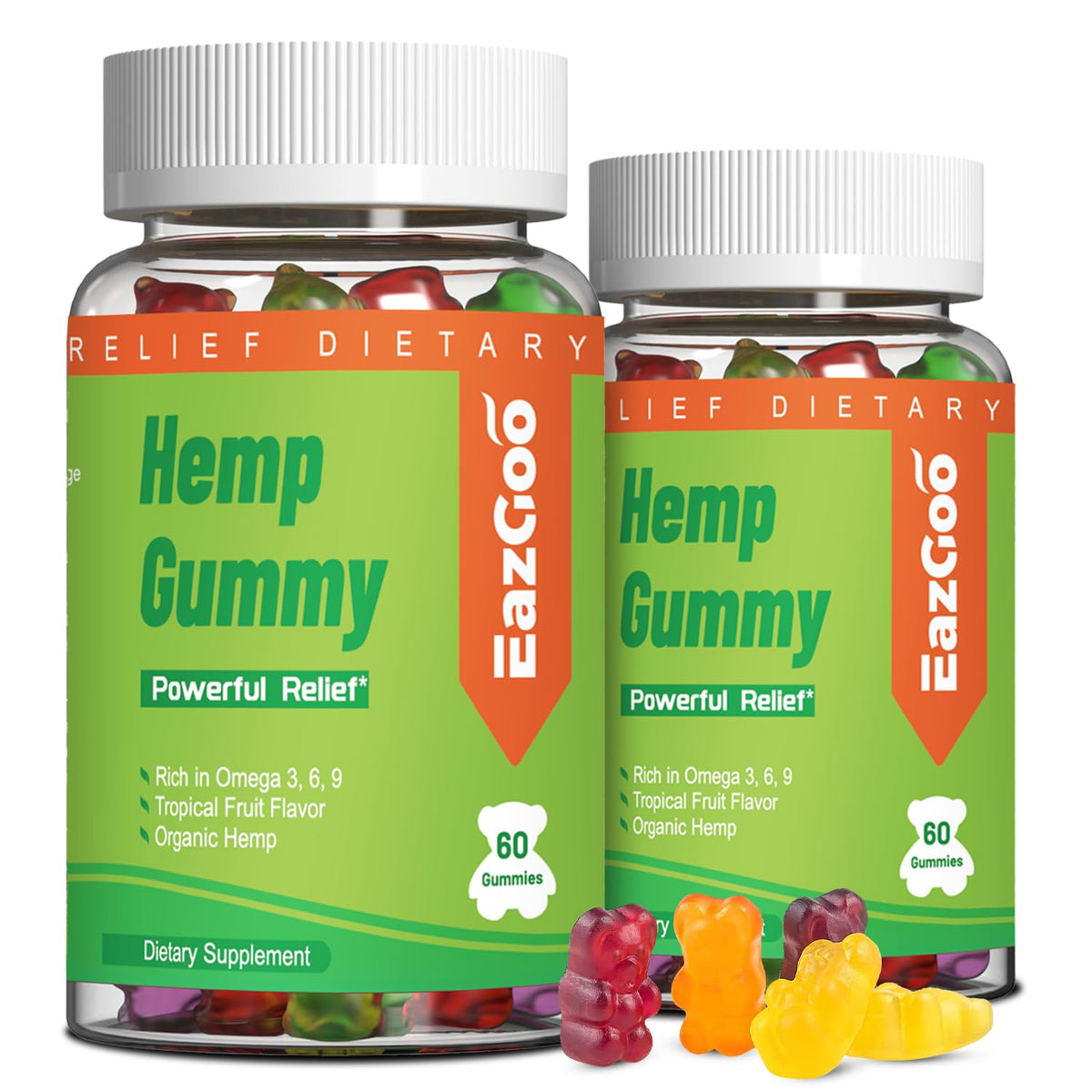 Hemp Gummies 2,000,000 XXL Extra Strength 120 Counts R9469