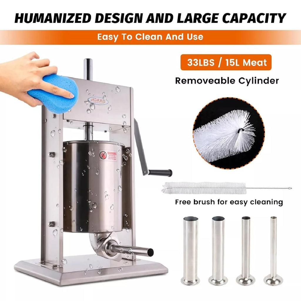 25 Lb Stainless Steel Vertical Sausage Stuffer J9780