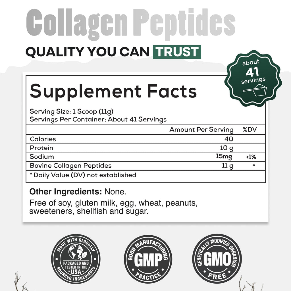 Collagen Peptides Powder Grass-Fed Hydrolyzed 16oz B12523