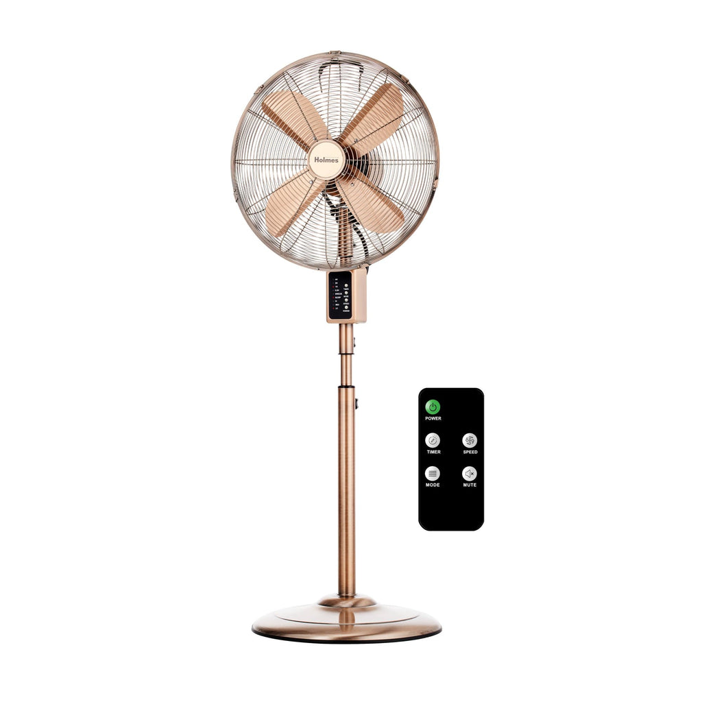 16" Copper Metal Stand Fan P578631