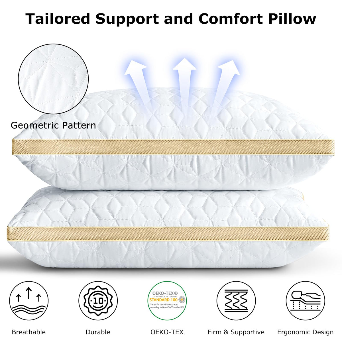 King Size Cooling Down Alternative Pillows Set of 2 M846572