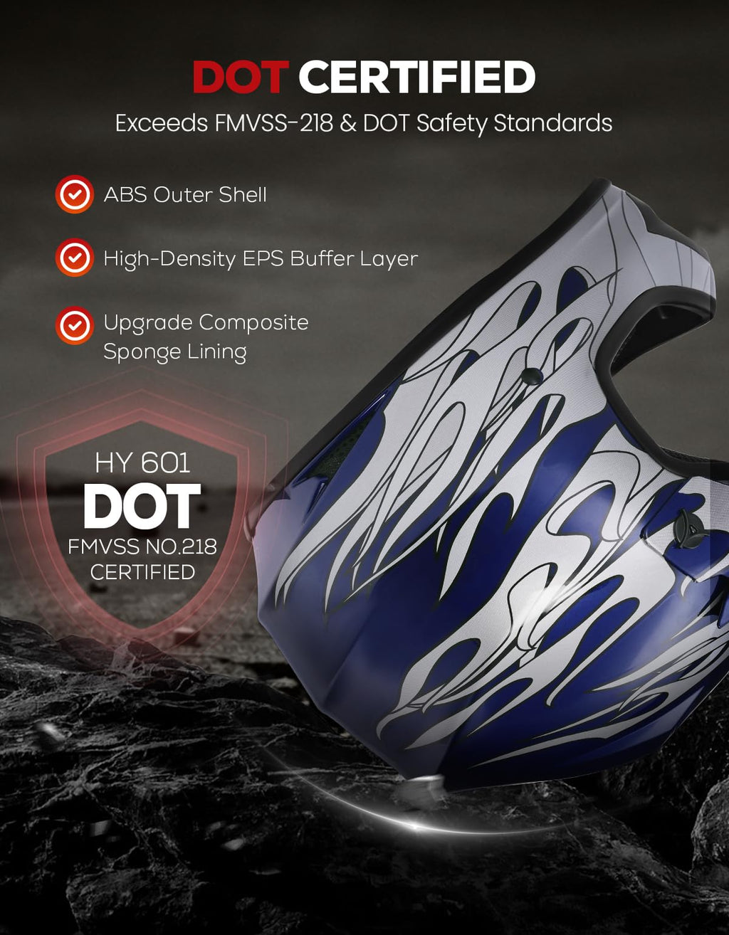 Youth DOT Approved Full Face Motocross Helmet N44709