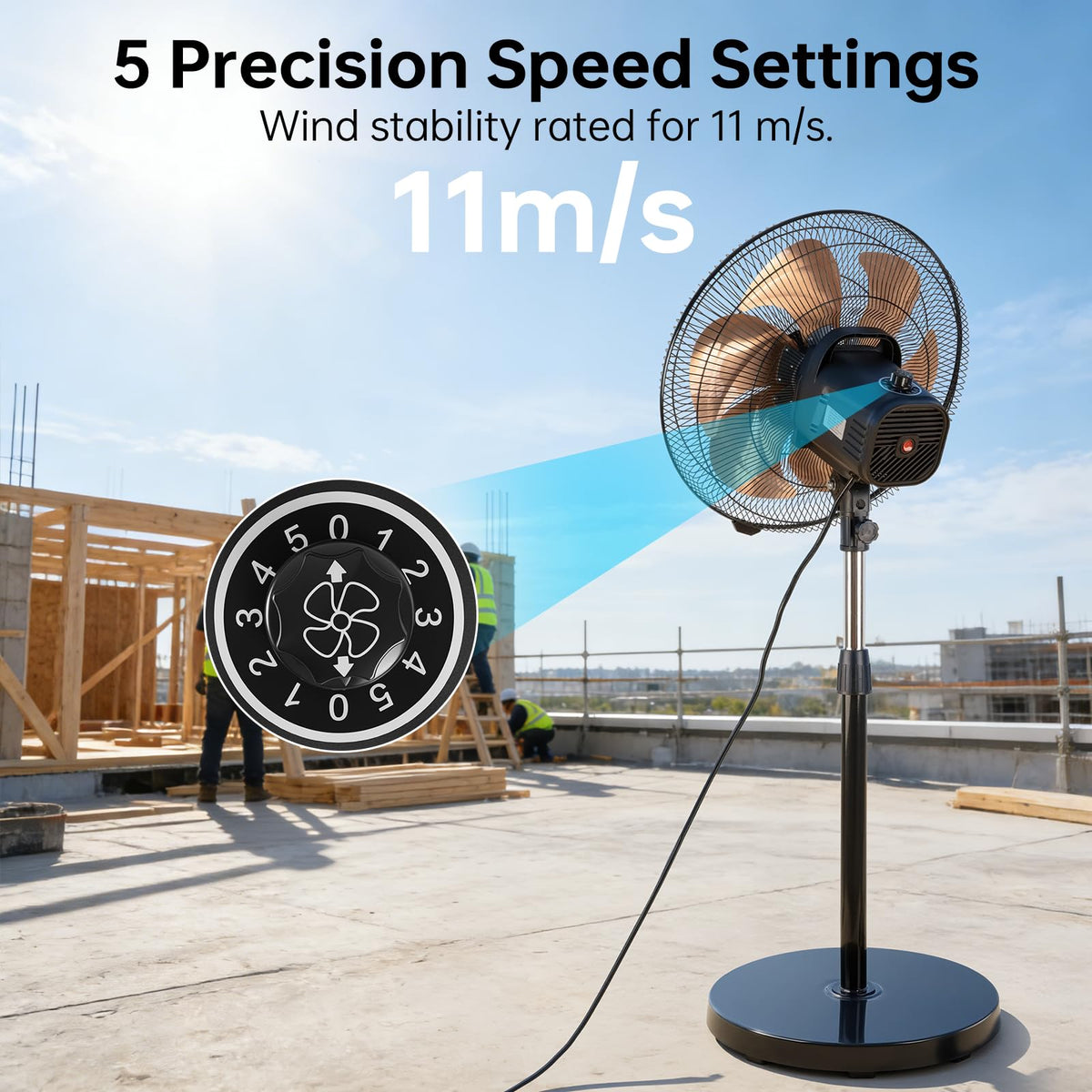18 Inch Oscillating Metal Stand Fan U7076