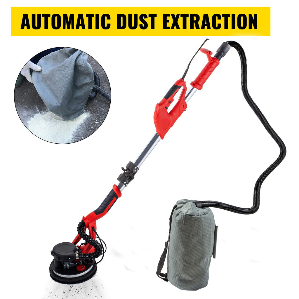 850W Variable Speed Electric Drywall Sander with Vacuum Bag B52348