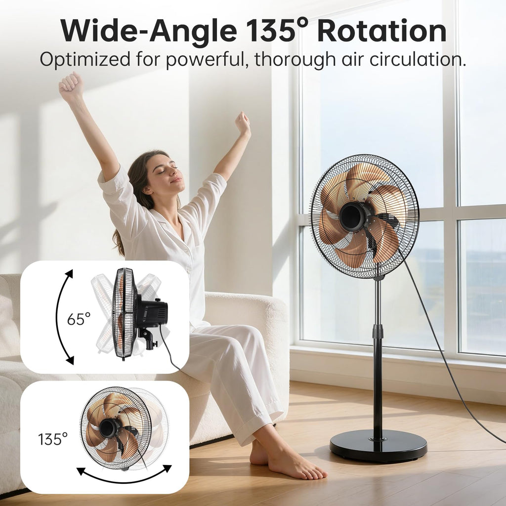 18 Inch Oscillating Metal Stand Fan U7076