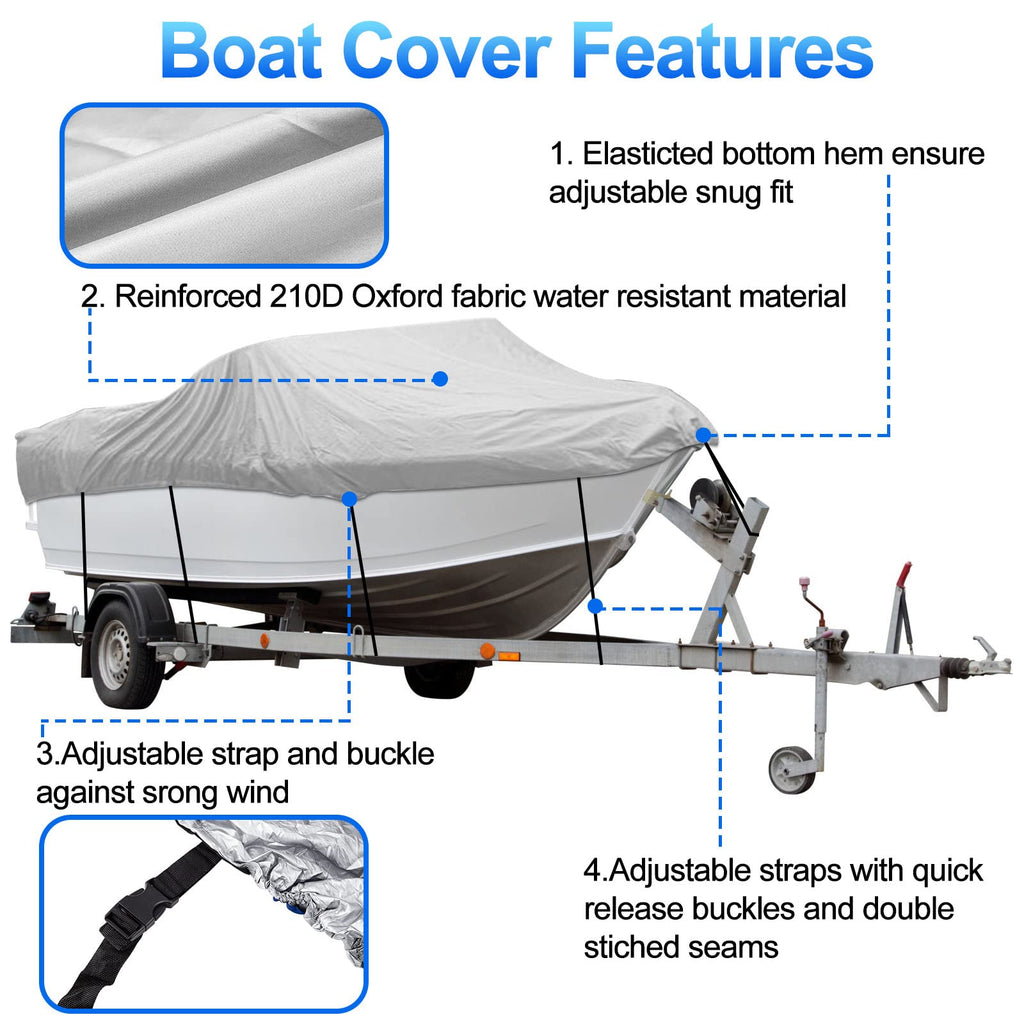 14-16 Ft Trailerable Waterproof Boat Cover Y618119
