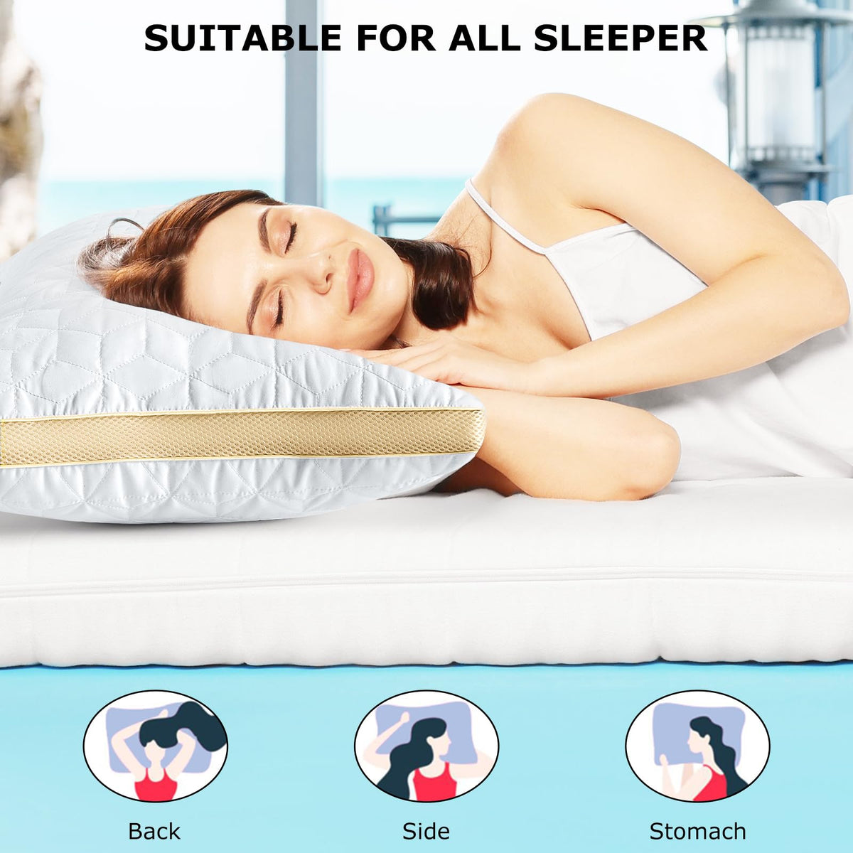 King Size Cooling Down Alternative Pillows Set of 2 M846572