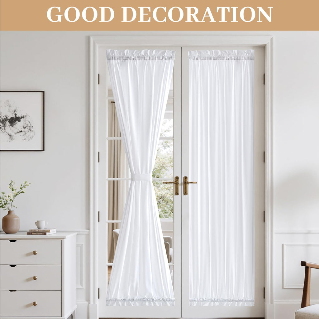 White Sidelight Curtains 2 Panels 26 x 72 inches L484417