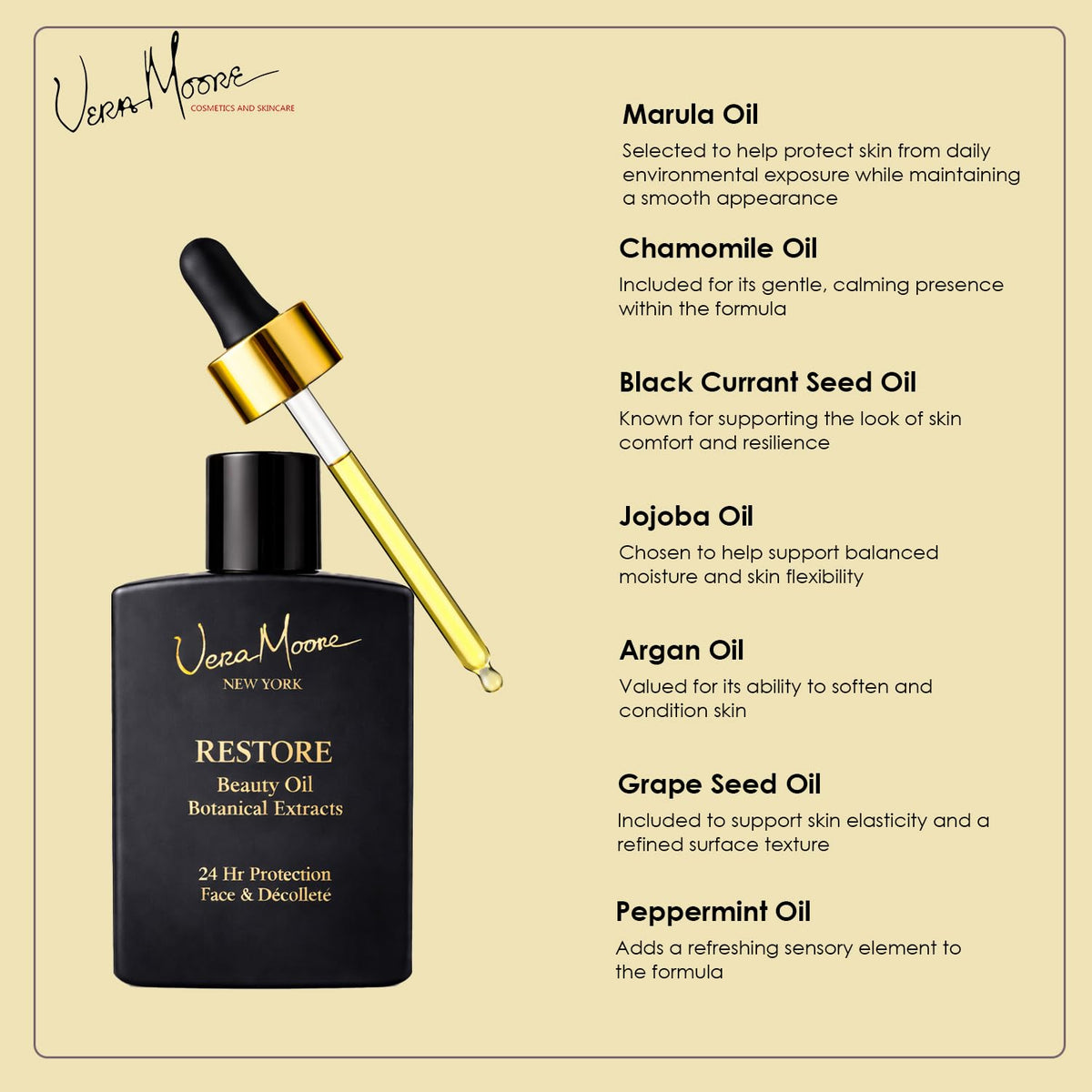Face and Decollete Beauty Oil with Jojoba and Marula Oils, 1 oz C647491