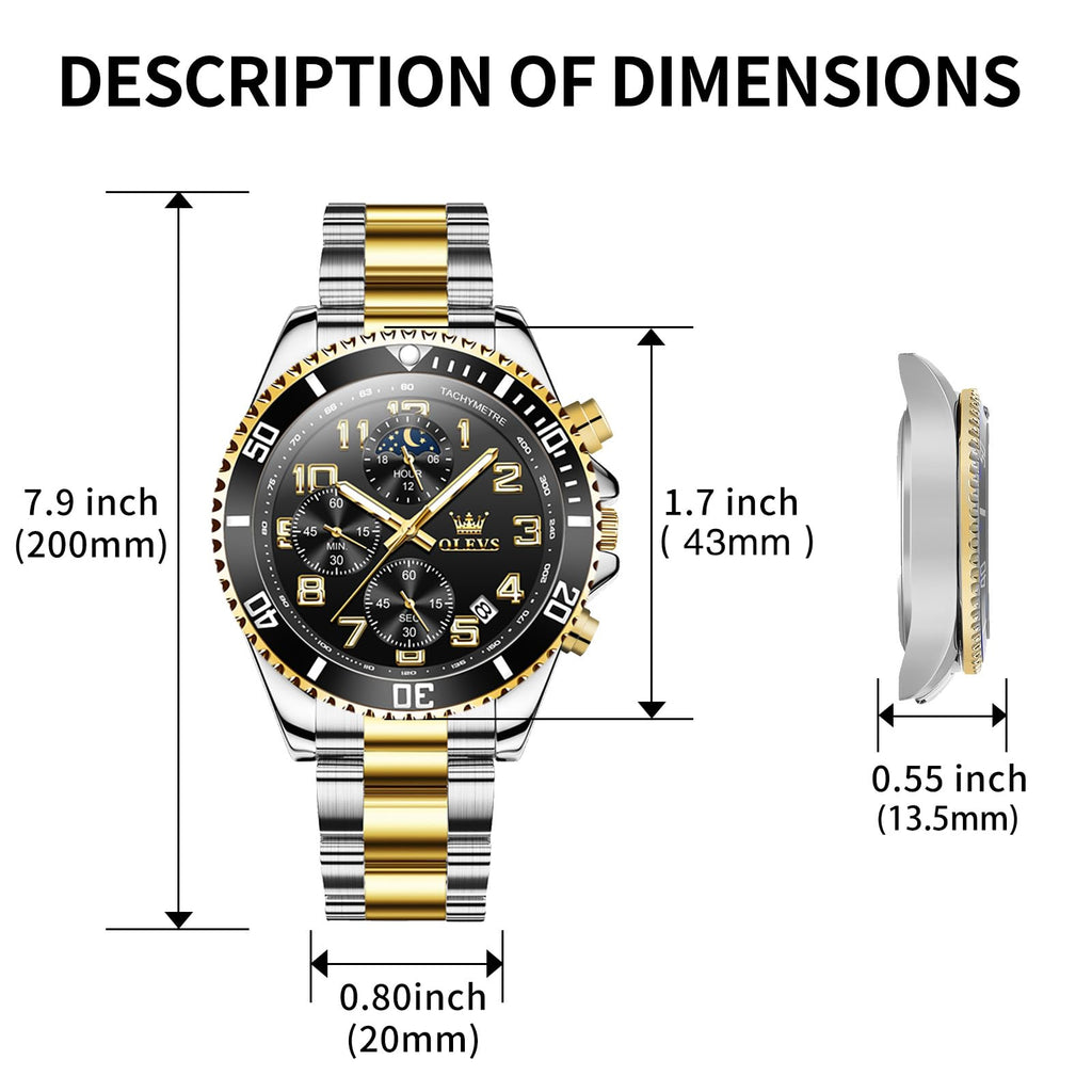 Mens Stainless Steel Waterproof Analog Watch M316