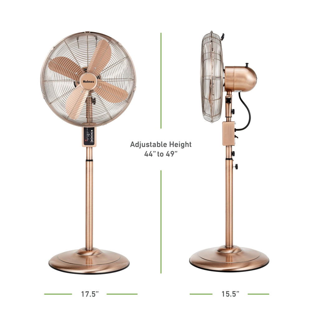 16" Copper Metal Stand Fan P578631