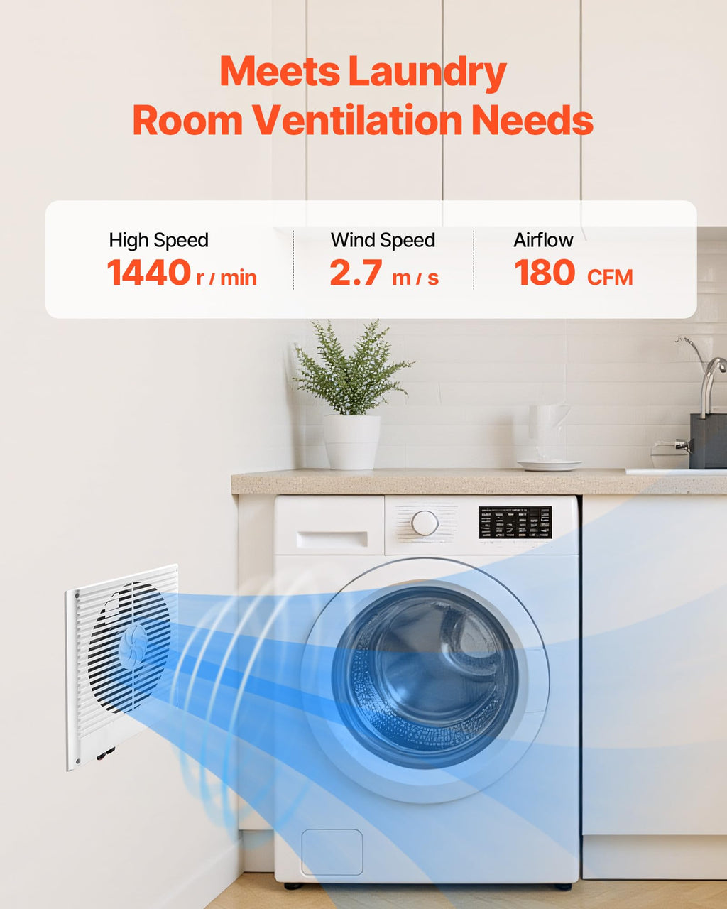 8" Two-Way Through-the-Wall Ventilation Fan C28882