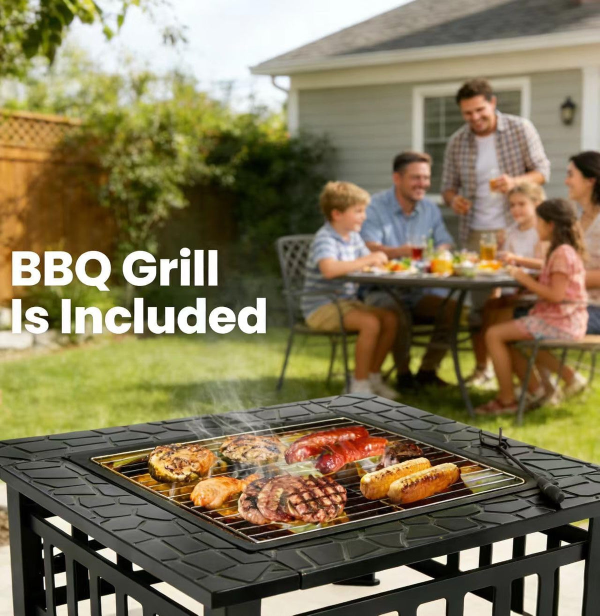 32 inch Outdoor Fire Pit with Grill D96550