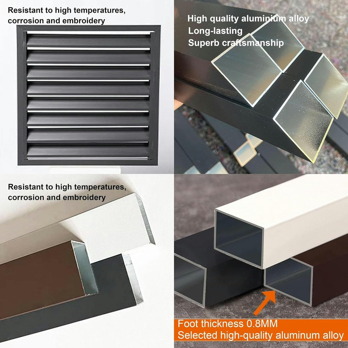 Aluminum Air Conditioner Fence Cover White 100*50*70cm N6464