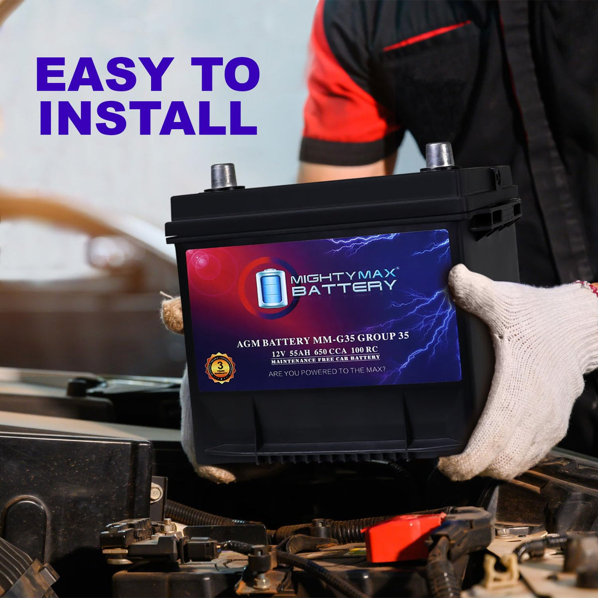 12V 55Ah AGM Replacement Battery I17702