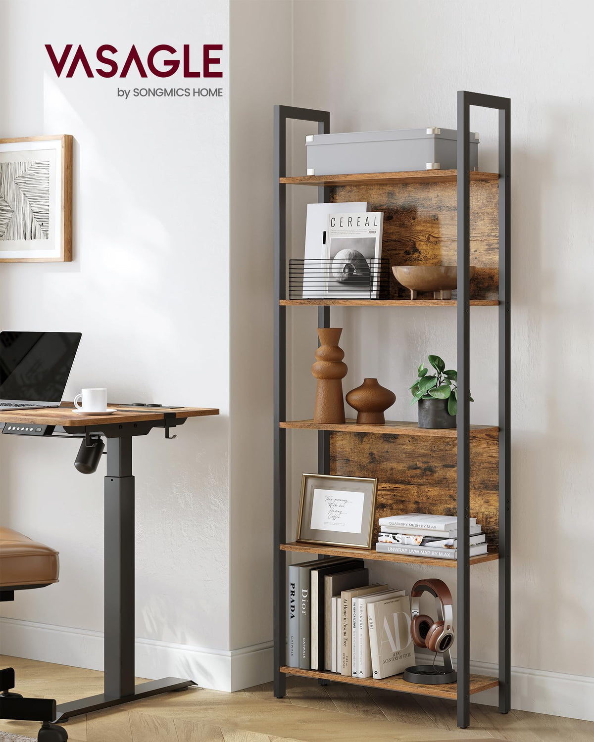 5 Tier Free Standing Bookshelf X486