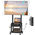 Rolling TV Stand with Power Outlet, Adjustable Height, for 23-60 inch Screens I850061