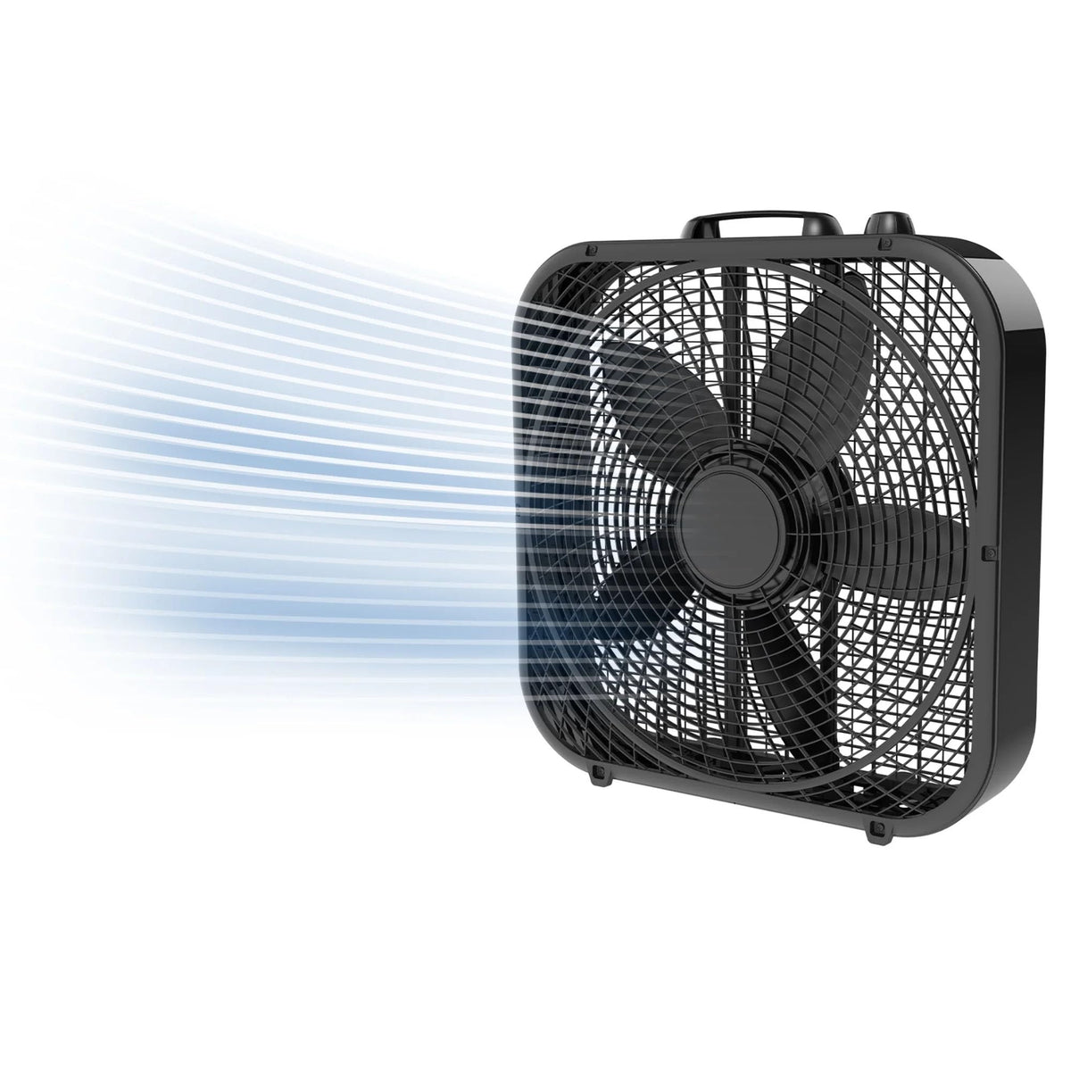 Black 20-inch 3-Speed Box Fan with Handle X88171
