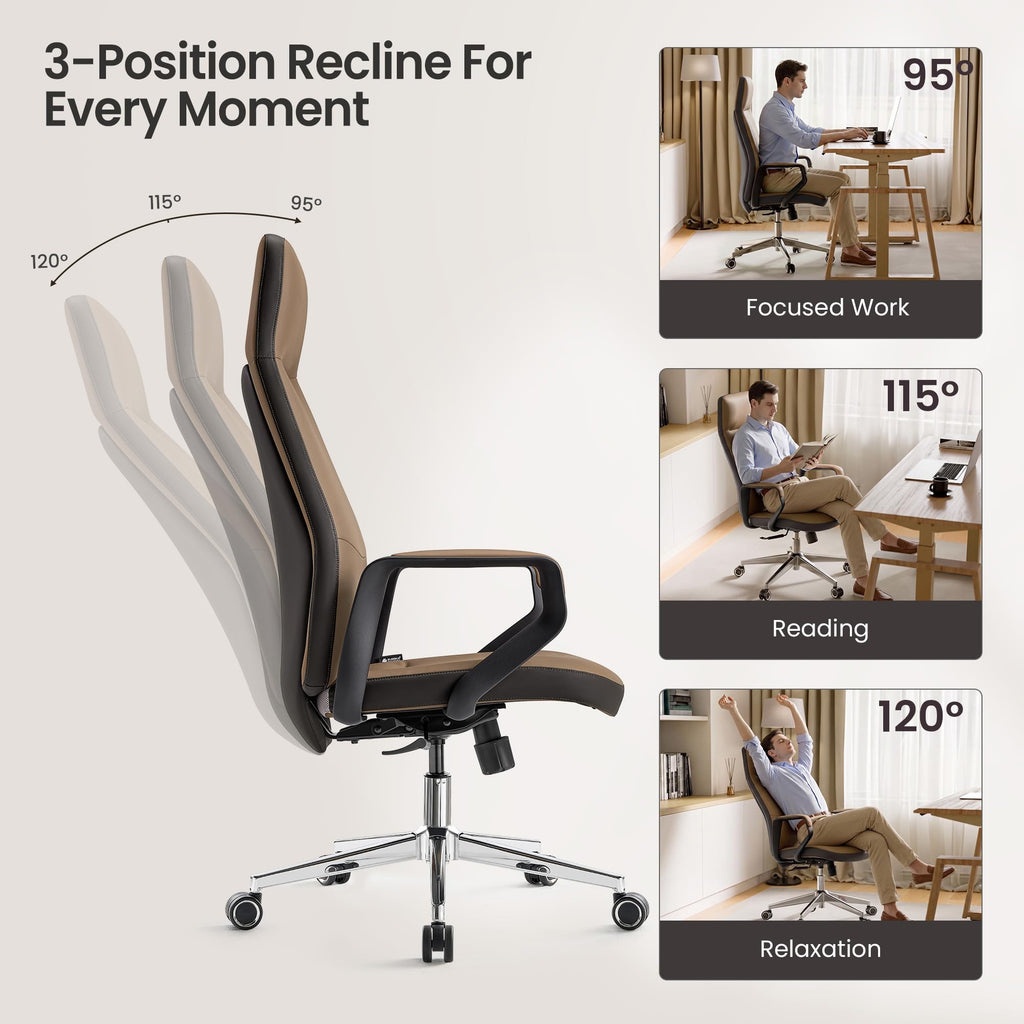 Brown Leather Executive Office Chair P117231