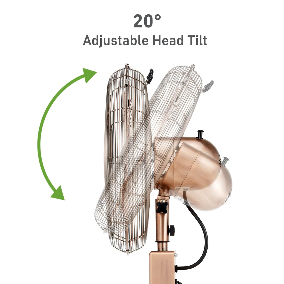 16" Copper Metal Stand Fan P578631