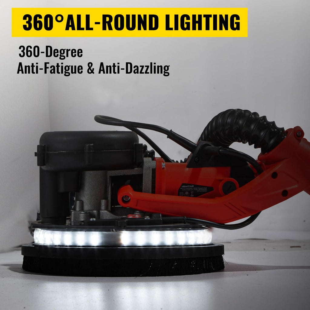 850W Variable Speed Electric Drywall Sander with Vacuum Bag B52348
