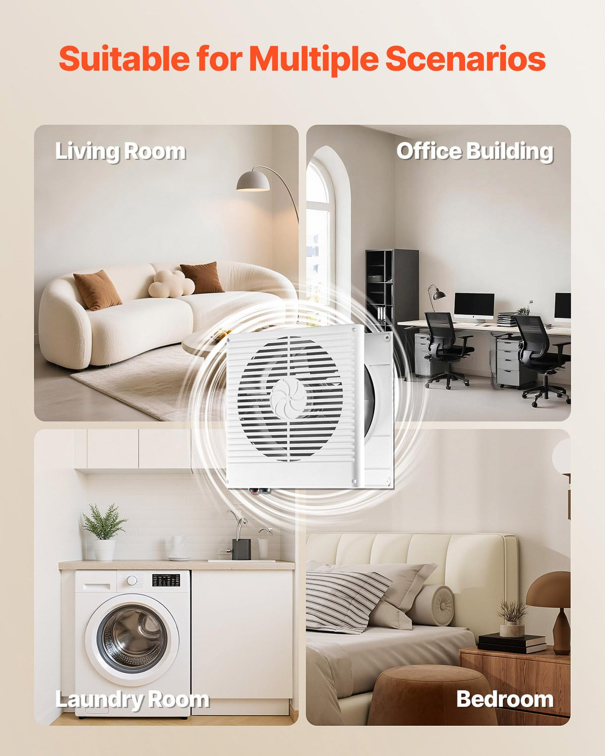 8" Two-Way Through-the-Wall Ventilation Fan C28882