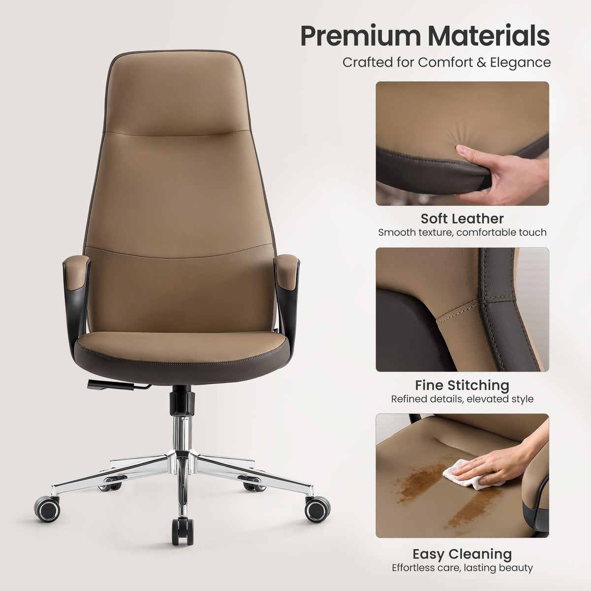 Brown Leather Executive Office Chair P117231