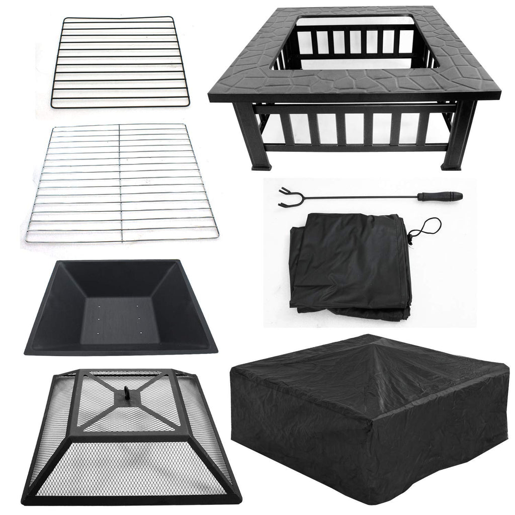 32 inch Outdoor Fire Pit with Grill D96550