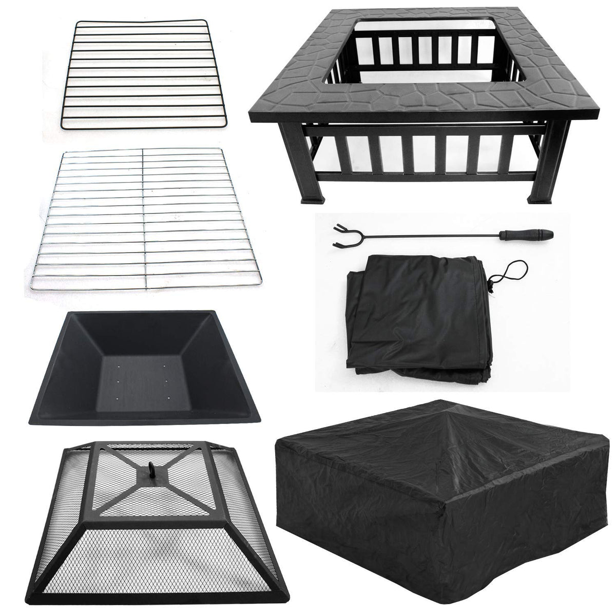 32 inch Outdoor Fire Pit with Grill D96550
