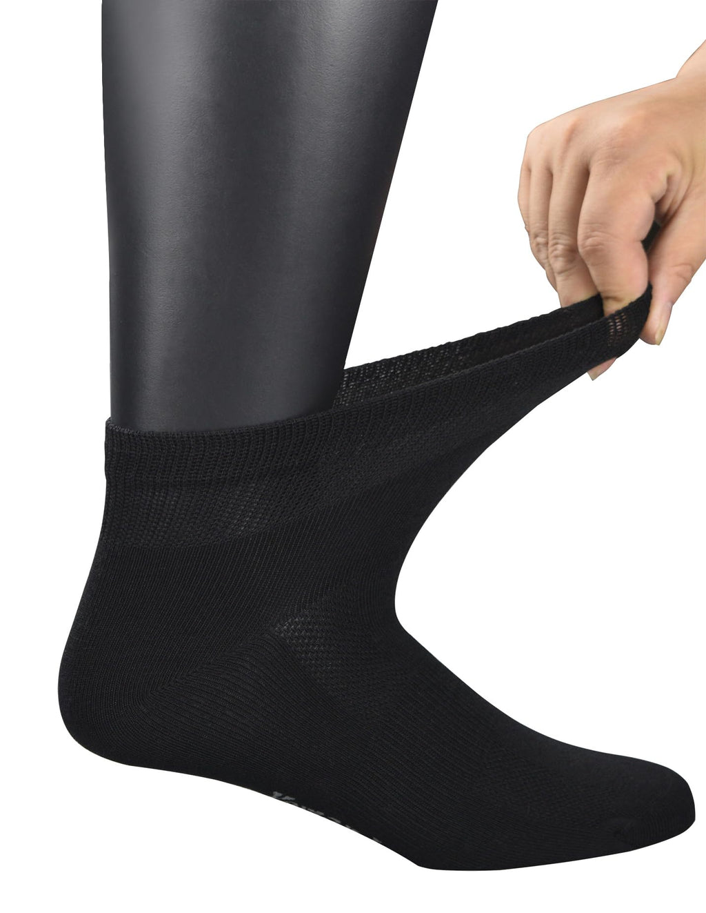 Breathable Ankle Diabetic Socks with Arch Support, 6 Pairs D974