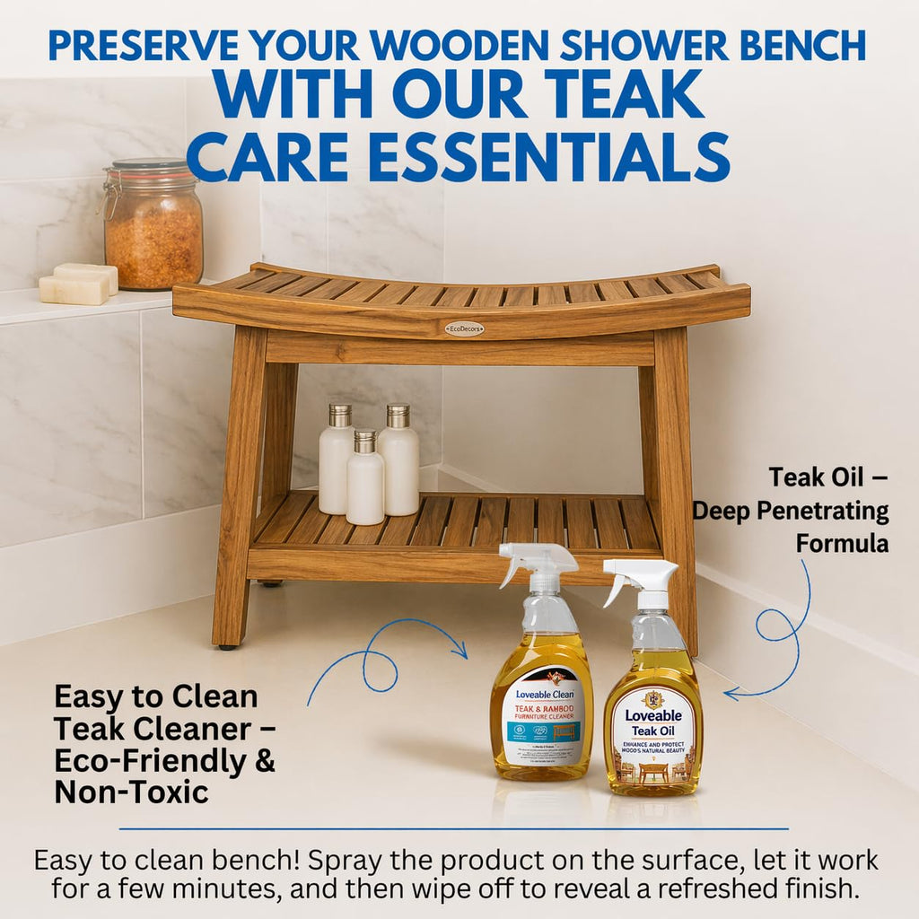 30-Inch Teak Shower Bench Y18324
