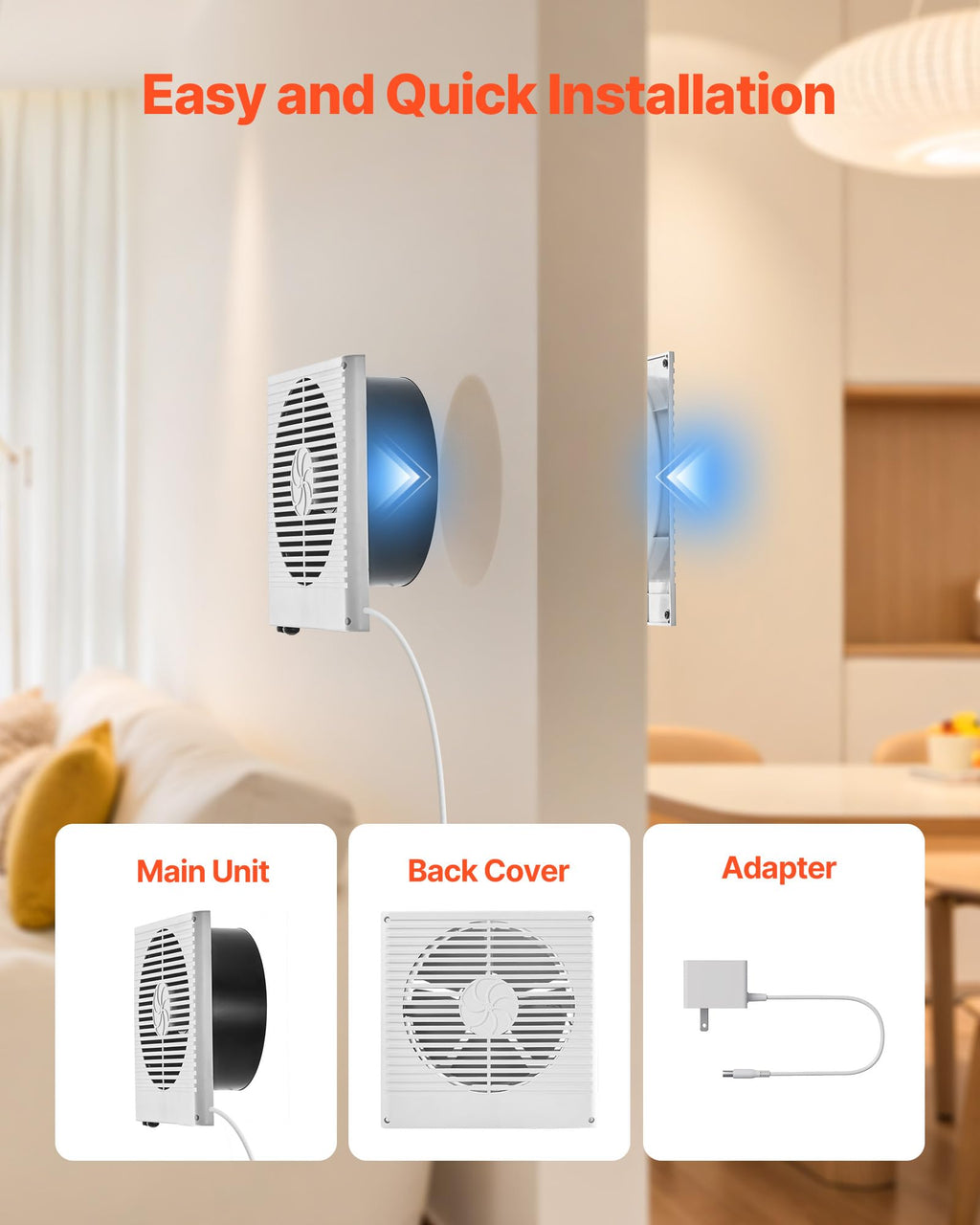 8" Two-Way Through-the-Wall Ventilation Fan C28882
