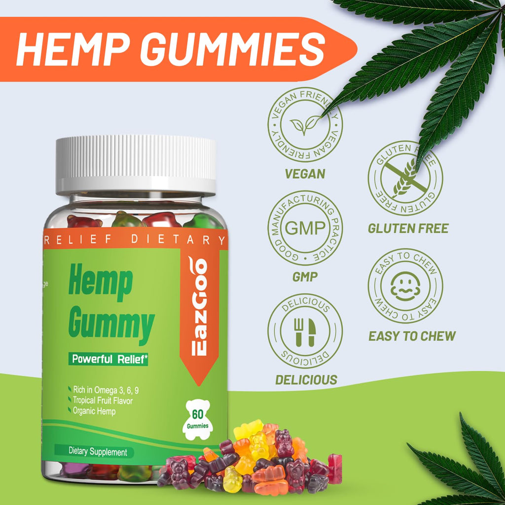 Hemp Gummies 2,000,000 XXL Extra Strength 120 Counts R9469