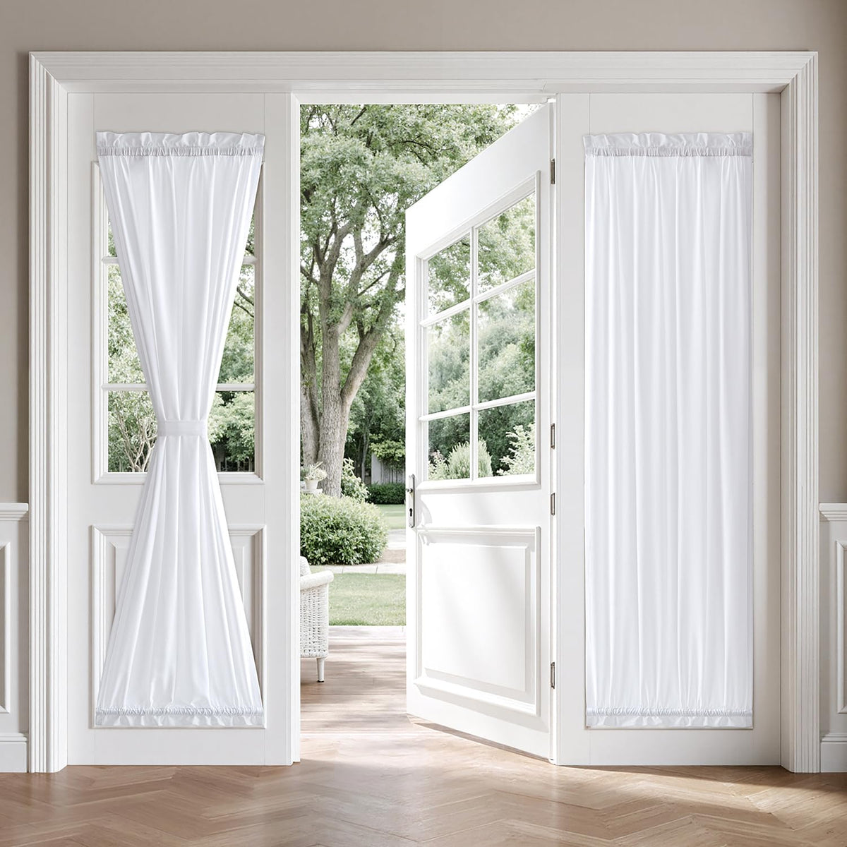 White Sidelight Curtains 2 Panels 26 x 72 inches L484417