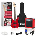 Left Hand 30 Inch 3/4 Size Electric Guitar Kit Red Q972780