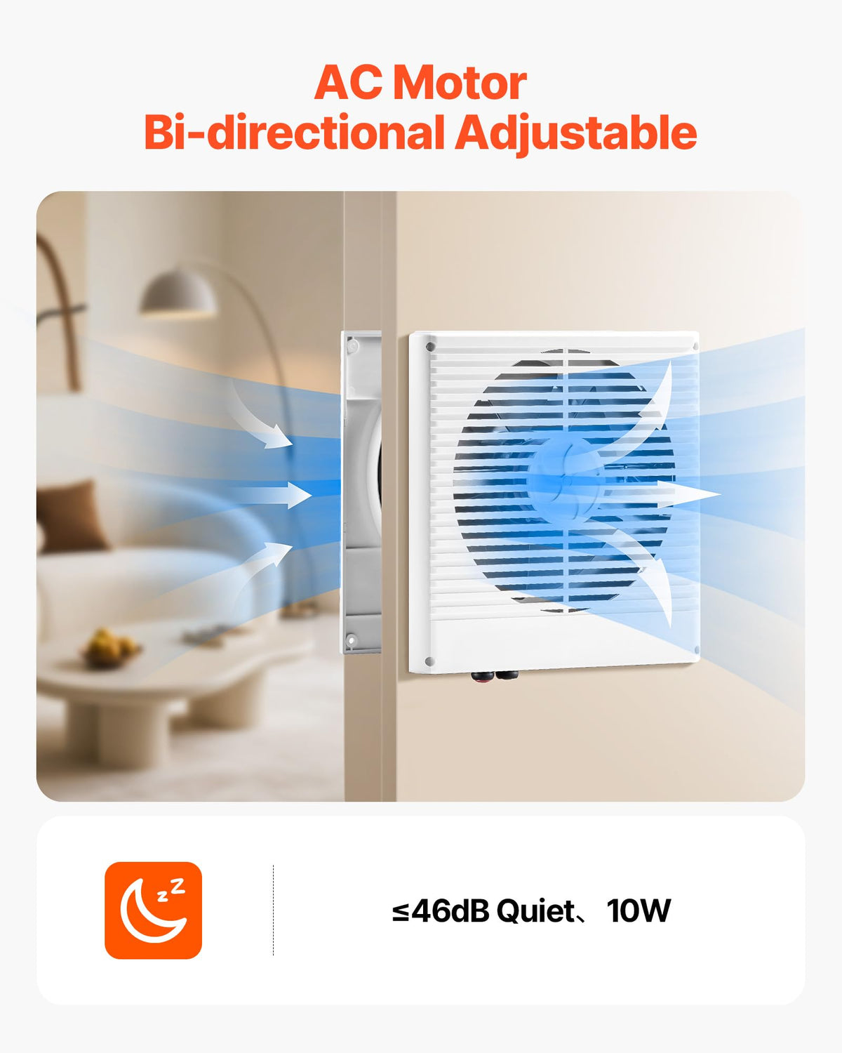 8" Two-Way Through-the-Wall Ventilation Fan C28882