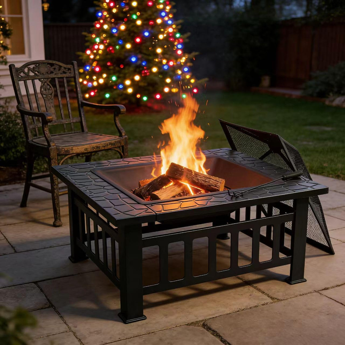 32 inch Outdoor Fire Pit with Grill D96550