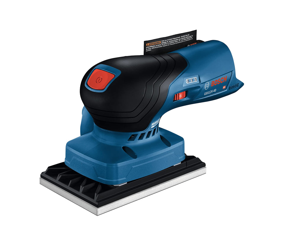 12V Brushless Orbital Finishing Sander with Dust Bag E36831