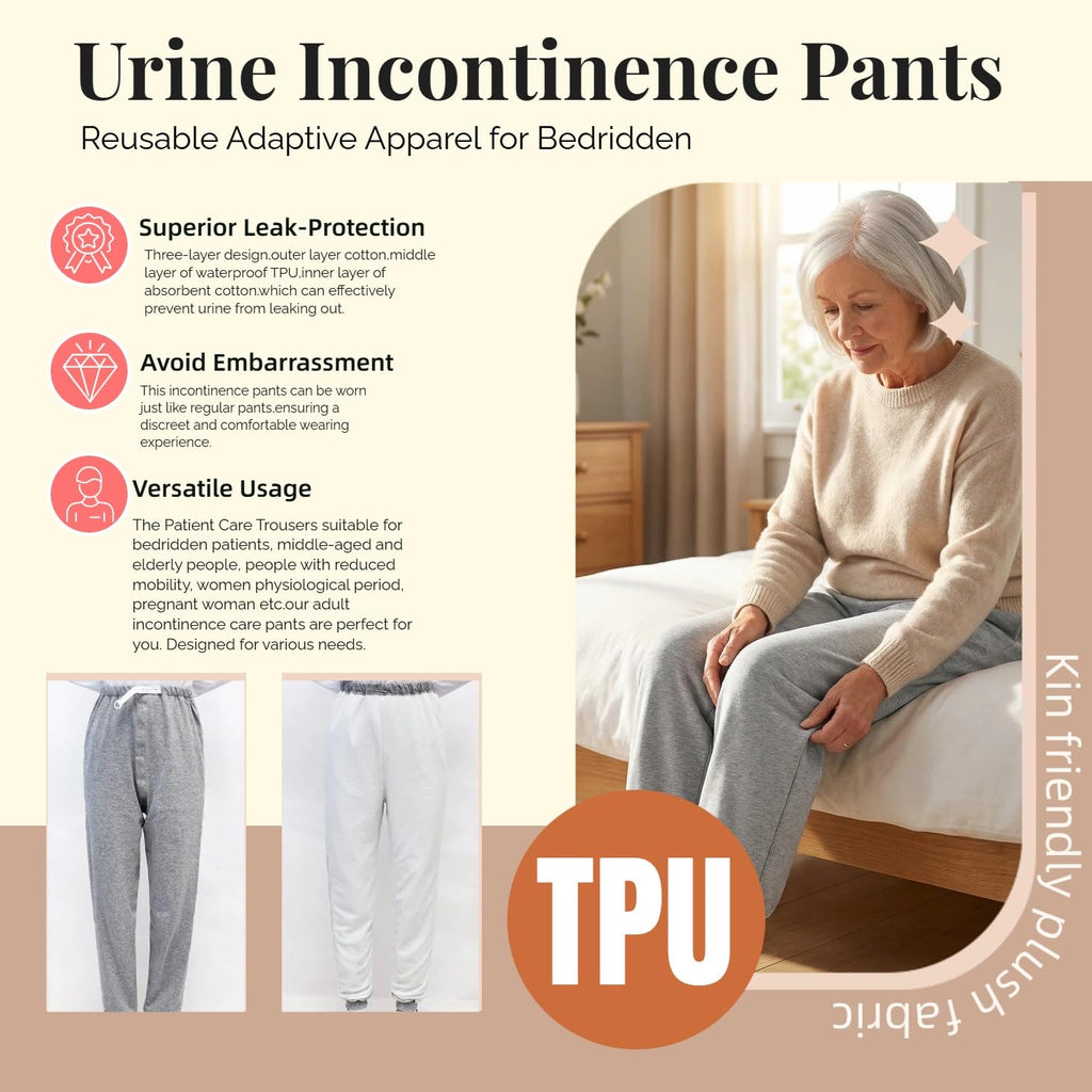 Waterproof Adjustable Incontinence Trousers Blue 3XL B4952
