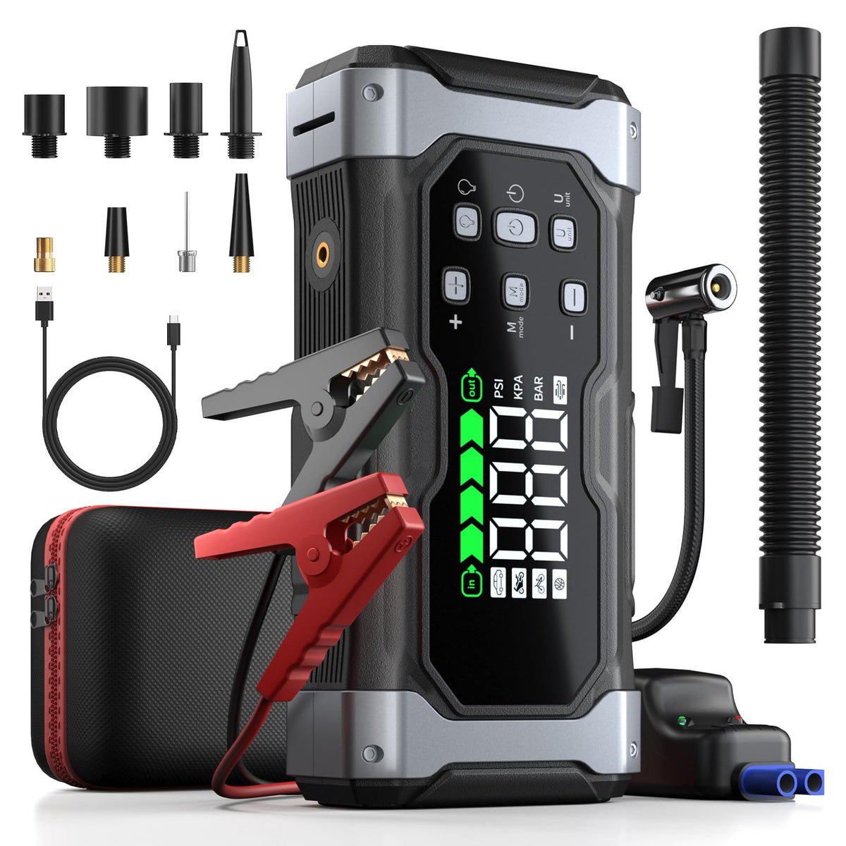 12V Portable Car Jump Starter with 150PSI Air Compressor G820
