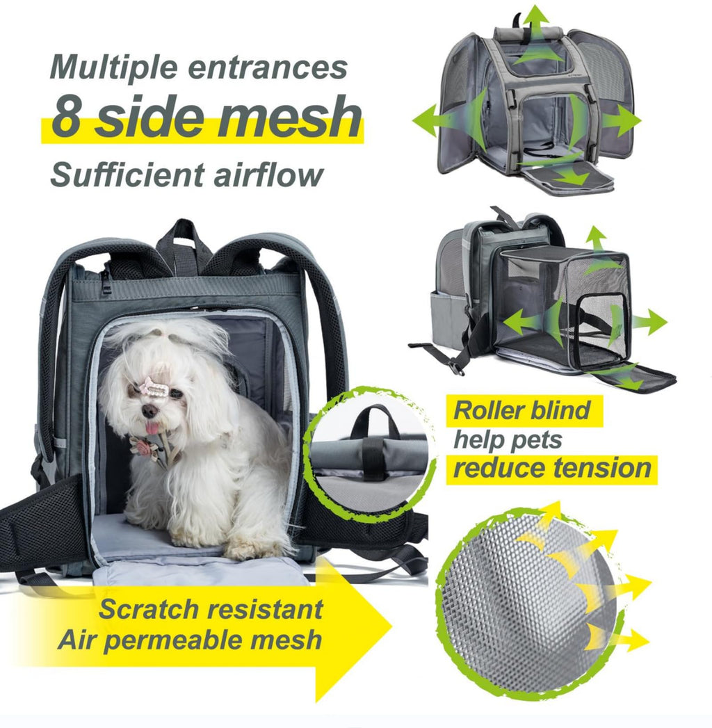 Expandable Foldable Pet Carrier Backpack J19880